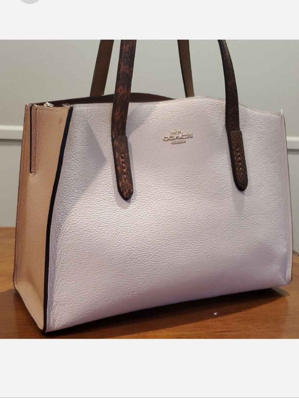 Coach Charlie Carryall Colorblock With Snake Straps